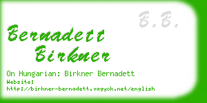 bernadett birkner business card